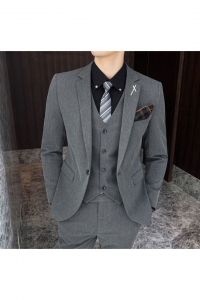 YT01-GRYDK-2XL 1a Tuxedo Rental Sale Purchase Ready made Malaysia Kuala Lumpur Selangor Korean style Slim Fit 